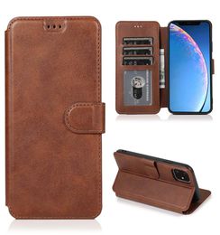 For iphone 11 Pro Max XS XR X 8 Plus Leather Wallet Phone Case Flip TPU Matte Cover Card Slots Po Frame Holder6318416