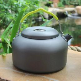 Hip Flasks 1.3L Outdoor Aluminium Camping Teapot Boiling Kettle Coffee Pot Portable Hiking Tableware For Nature Tourism