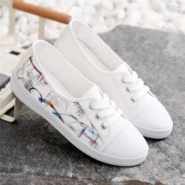 Casual Shoes Cresfimix Cute Anti Skid Lace Up Canvas For Student Women Black Ribbon Multi Color School Spring Flats A932