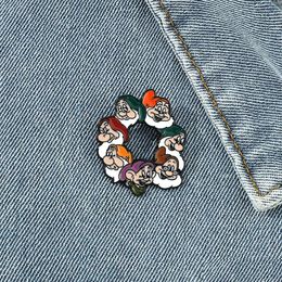 Cartoon Accessories Seven Little Man Brooch Cute Movies Games Hard Enamel Pins Collect Metal Backpack Hat Bag Collar Lapel Badges Dr Dhy0C