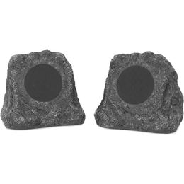 Outdoor Rock Speaker Pair - Wireless Bluetooth Speakers for Garden Patio, Waterproof Design, All Seasons, Rechargeable Battery, Built for all Weather