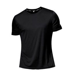 T-Shirts Sports Short Sleeved Running TShirts Fitness Quick Drying Basketball Compression Shirt Elastic Tight Sport Men Gym