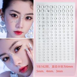 Disposable Tattoo Stickers 3D Face Jewellery Crystal Diamond DIY Eyes Body s Waterproof Makeup Art Party Decoration 240408