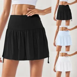 Skirts Cloud Hide Women Sports Tennis Golf Skirt Fitness Shorts High Waist Athletic Running Short Quick Dry Skort Pocket