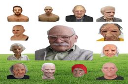 13 Types Scary Full Head Latex Halloween Horror Funny Cosplay Party Old Man Helmet Real Mask 916 10077950521