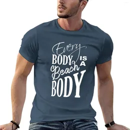 Men's Tank Tops Every Body Is A Beach T-Shirt Short T-shirts Man Blank T Shirts Anime Men Workout Shirt