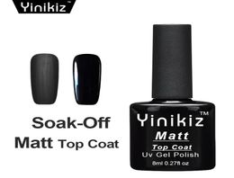 Yinikiz 2017 Top Base Coat Black Colour Matte Shiny UV LED Soak Off Gel Polish Set Frosted Surface Matt Top Coat Gel4590087