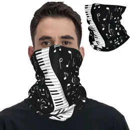 Scarves Music Piano Keyboard Bandana Neck Gaiter Printed Balaclavas Wrap Scarf Warm Cycling Outdoor Sports Unisex Adult Breathable