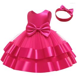 Girl Dresses Baby Dress 0-5Y Christmas Bow Princess Sequin Cake Net Gauze Tutu Birthday Party