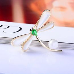 Brooches Copper Inlaid Zircon Corsage Shell Smart Little Dragonfly Brooch Professional Suit Accessories Pin Men's And Women's