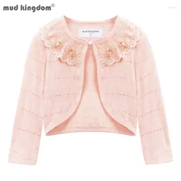 Jackets Mudkingdom Grils Knit Cardigan Sweater Spring Long Sleeve Bolero Shrug Lace Short For Toddler Clothing Thin Coat Jacket