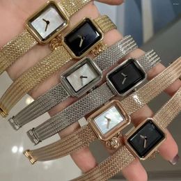 Wristwatches Top High Quality Luxury Designer Brand Square Simple Elegant Women's Watch Waterproof Quartz Diamond Ladies For Gift