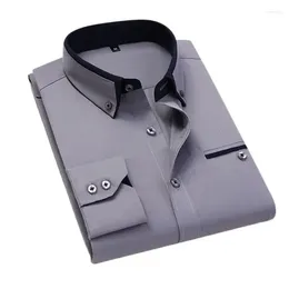 Men's Dress Shirts 8XL Men Spring Autumn Business Shirt Male Slim Fit Casual Long Sleeve High Quality Hombre Clothes Tops Black White