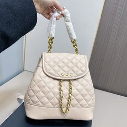 Women Flap Bucket Bag Designer Backpack 24CM Matelasse Chain Leather Vanity Case Handbag Luxury Coin Purse Evening Clutch Gold Hardware Trend Pochette Card Holder