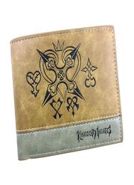 Anime Kingdom Hearts Purse Embossing LOGO PU Leather Wallets for Men Women Lovely Card Holder Dollar Short Wallet291D5059846