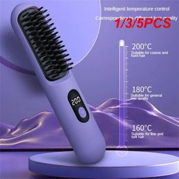 135PCS Negative Ion Hair Straightening Comb Easy To Carry Straight Hair Not Harmful To Hair Curling And Straightening 240407