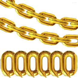 Party Decoration 30Pcs 32inch Gold Chain Balloons Jumbo Ballons For 80s 90s Birthday Decorations Disco Ball Hip Hop Weddings Decors