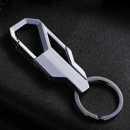 QJEZ Keychains Lanyards 3 Colour Key chain Key ring SiLVer Colour metal inlay keychain for Classic men car key Chain Romantic Gift For Man Women d240417