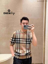 Fashion Luxury Buurberlyes Clothes for Women Men New Checkered Silk Wool Blend Knitted Casual Round Neck Short t Shirts with High Quality Original 1to1 Brand Logo