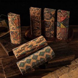 Sunglasses Cases Spectacle Case Retro Exotic Pattern Creative Spectacle Case Tribal Totem Art Personality Sunglasses Storage Box Sunglass Case Y2404167DIW