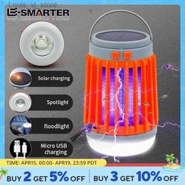 Mosquito Killer Lamps Electric mosquito killer UV lamp bed bug solar powered rechargeable summer YQ240417