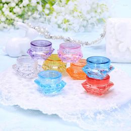 Storage Bottles HEALLOR 10Pcs 3g 5g Diamond Shaped Cosmetic Jars Skin Care Containers Lotion Bottle Vial Face Cream Sample Pot Nail Art Gel