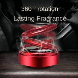 Car Perfume Diffuser Rotating Solar Air Freshener Double-ring Scent Decoration Interior Accessories