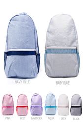 DOMIL Seersucker School Bags Stripes Cotton Classic Backpack Soft Girl Personalised Backpacks Boy DOM0315365449