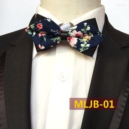 Bow Ties Fashion Korean Printed Cotton Material British For Men Gift Party Wedding