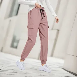 Women's Pants Women Work Suits Sports Loose Spring Autumn Running Yoga Tracksuit Trousers Multi Pocket Stretch