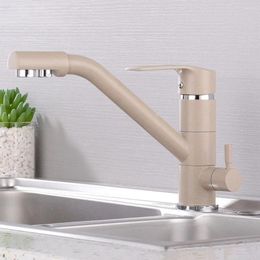 Kitchen Faucets Faucet Filter Water Swivel Drinking Dual Spout Purifier S Vessel Sink Mixer Tap And Cold