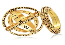 hip hop magic ring for men women luxury retro gold silver couple pinky rings Rotating planet star rings Jewellery couple gifts 3806352