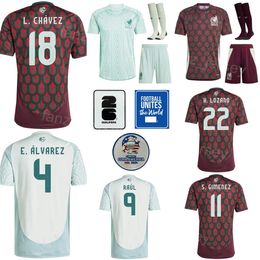 Copa America 2024 Soccer Mexico Jerseys 7 ROMO 11 GIMENEZ 9 JIMENEZ 9 RAUL 10 SANTOS 16 HERRERA 11 VELA 10 VEGA 10 CORDOVA 18 GUARDAD Football Shirt Kits National Team