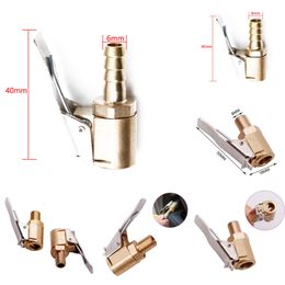 New Car Tyre Air Chuck Automotive Brass 8mm Pump Vae Adapter for Iator Quick Change Head Clip Connector