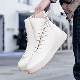 Boots Dark Does Not Slip Large Size Men's High Top Shoes Mens Long Luxury Sneakers Sports Unusual Super Cosy Krasofka Class