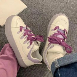 Casual Shoes Purple Platform Sneakers Vintage Women's Sports 2024 Spring Korean Vulcanize Flats Kawaii Tennis Female Footwear