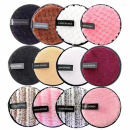 Makeup Sponges Round Shape Reusable Magic Facial Remover Sponge Cleaning Pad Lazy Water Face Cleansing Puff