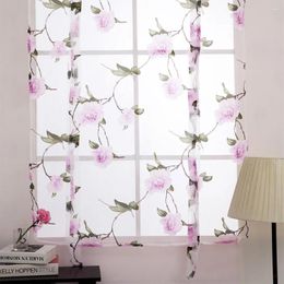 Curtain Living Room Decorations Roman Blind Floral Blinds Lace Bedromroom Window Curtains Semi Sheer