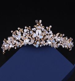 New Baroque Queen Colorful Bridal Crown High Quality Crystal Wedding Prom Party Tiara Hair Accessories Fair Maiden Headpieces7958925