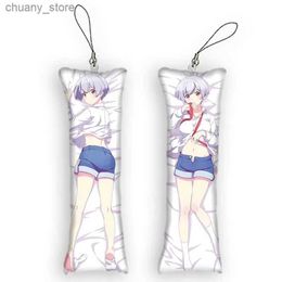 Keychains Lanyards Dakimakura Mini Love Flops Irina Ilyukhina Anime Double-Sided Printed Small Pillow Pendant Cute Keychain Bag Ornament Y240417