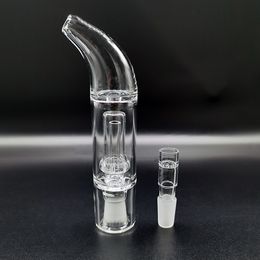 14mm 18mm Curved Mouthpiece Stem Calyx Budgie 2.0 Smoking Water Bubbler Pipe Hookahs Glass Adapter PVHEGonG GonG For Solo Air PAX2 PAX3 Bong Attachment