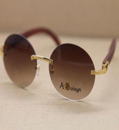 Decor Wood frame T8307003 sunglasses men Silver glasses frames outdoors driving high quality lenses Designer Mens Women Luxury Sun1802212
