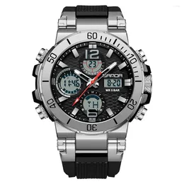 Wristwatches Fashion Square Electronic Women's Watch Calendar Outdoor Waterproof Men's With Rubber Strap