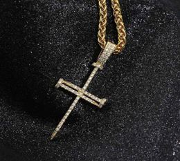 Designer Necklaces Grade Quality Luxury Zircon Necklace Fashion Men Women 18K Gold Plated Hip Hop Necklace3282471