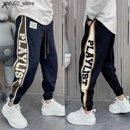 Men's Pants Loose jogging pants letter printing fashionable hip-hop street clothing Korean style pants new luxury brand mens clothing Q240417