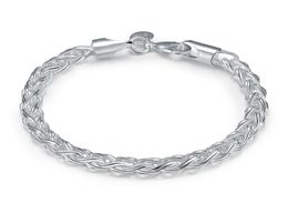 Torsional Bracelet sterling silver plated bracelet New arrival fashion men and women 925 silver bracelet SPB0708885118