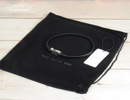 Link Chain Style Cow Leather 1017 ALYX 9SM Bracelets Classic Press Metal Button Black Watchband Buckle Bracelet Apex LegendsLink5123593