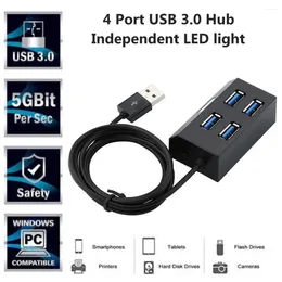 Multi USB1.1 Hub USB Splitter High Speed 4-Port Hab TF Card Reader Portable PC Accessories With Independent LED Light