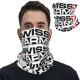 Scarves SWISS ARMS Firearms Military Gun Bandana Neck Gaiter Printed Mask Scarf Multi-use Cycling Riding Unisex Adult Winter