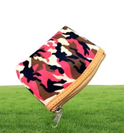 Fashion Camouflage Printed Canvas Zip Coin Casual Lady Change Purse Wallet Girls Clutch Portable Wallet 12PcsLot 1570720